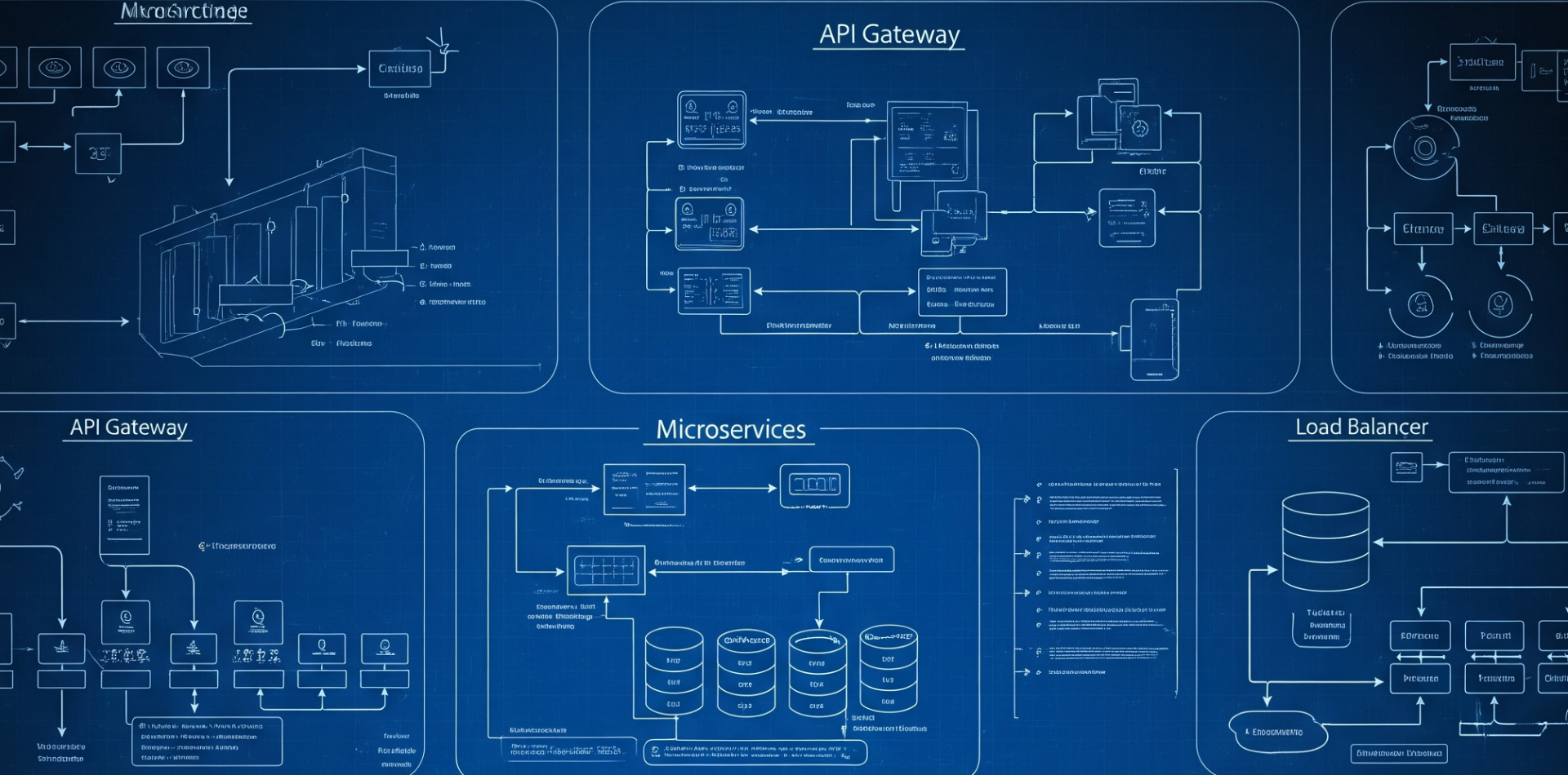 Technical architecture blueprint background